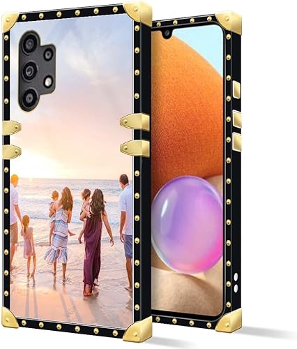 Miniatura 2 de DAIZAG Funda compatible con Samsung Galaxy A32 4G personalizada con imagen personalizada para teléfono, cuadrado dorado, suave, a prueba de golpes,