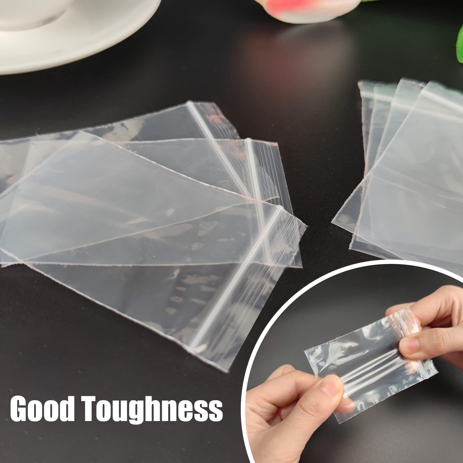 100Pcs Small Clear Plastic Poly Zip Lock Bags – 6x9cm Resealable Self-Seal For Jewellery & Craft