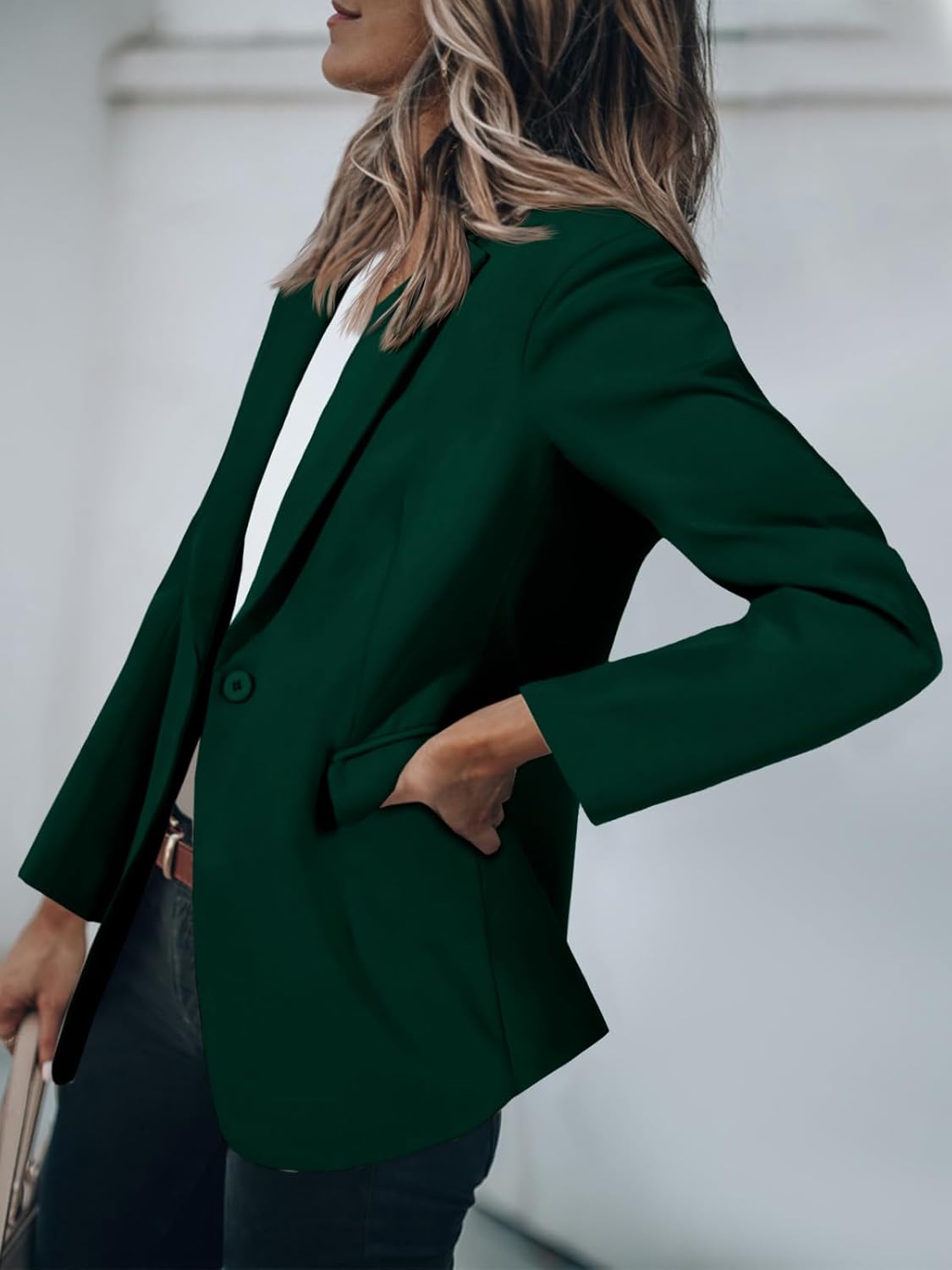 Cicy Bell Womens Casual Blazers Open Front Long Sleeve Work Office Suit Jackets Blazer - Image 3