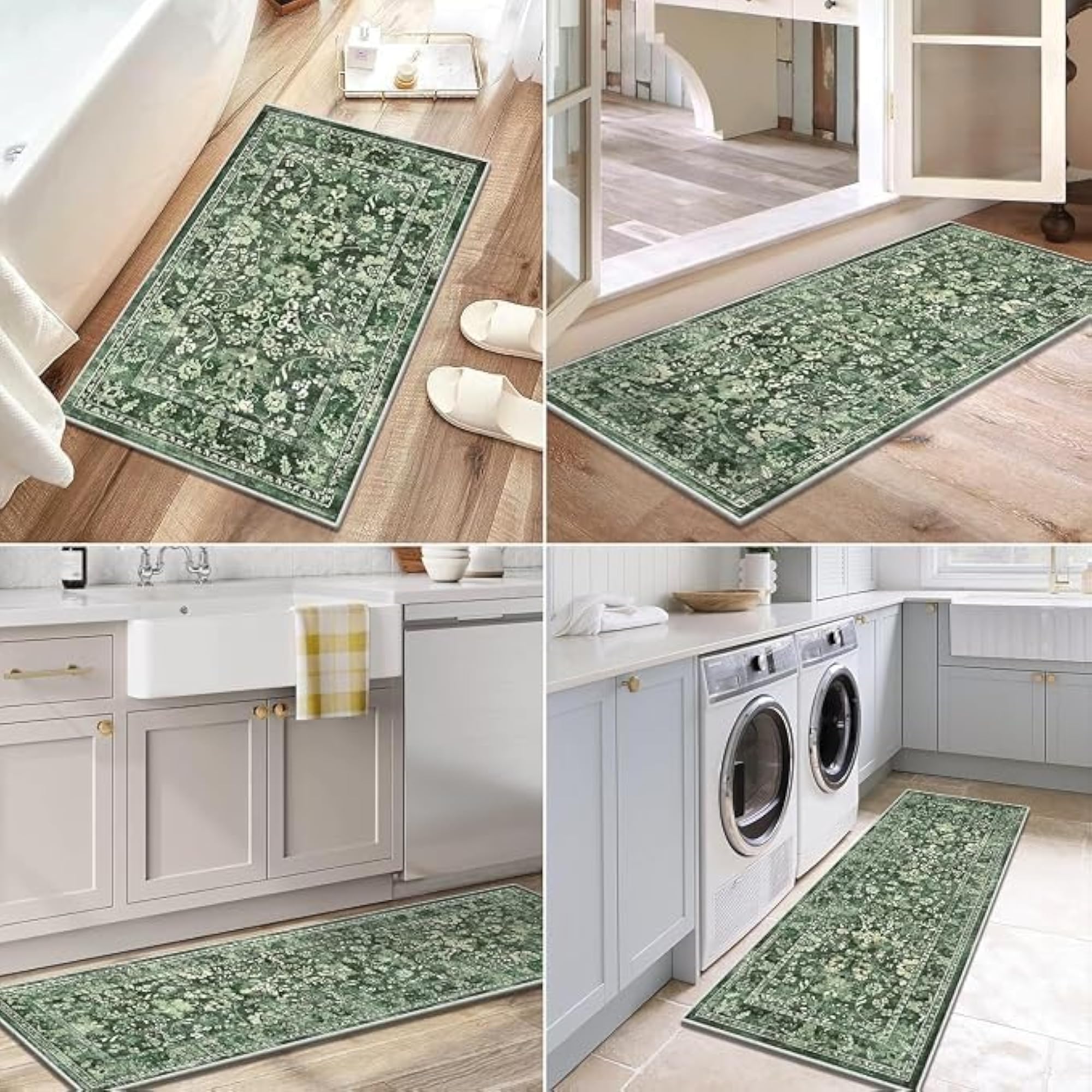 Cushioned Anti-Fatigue Kitchen Mats Set of 2