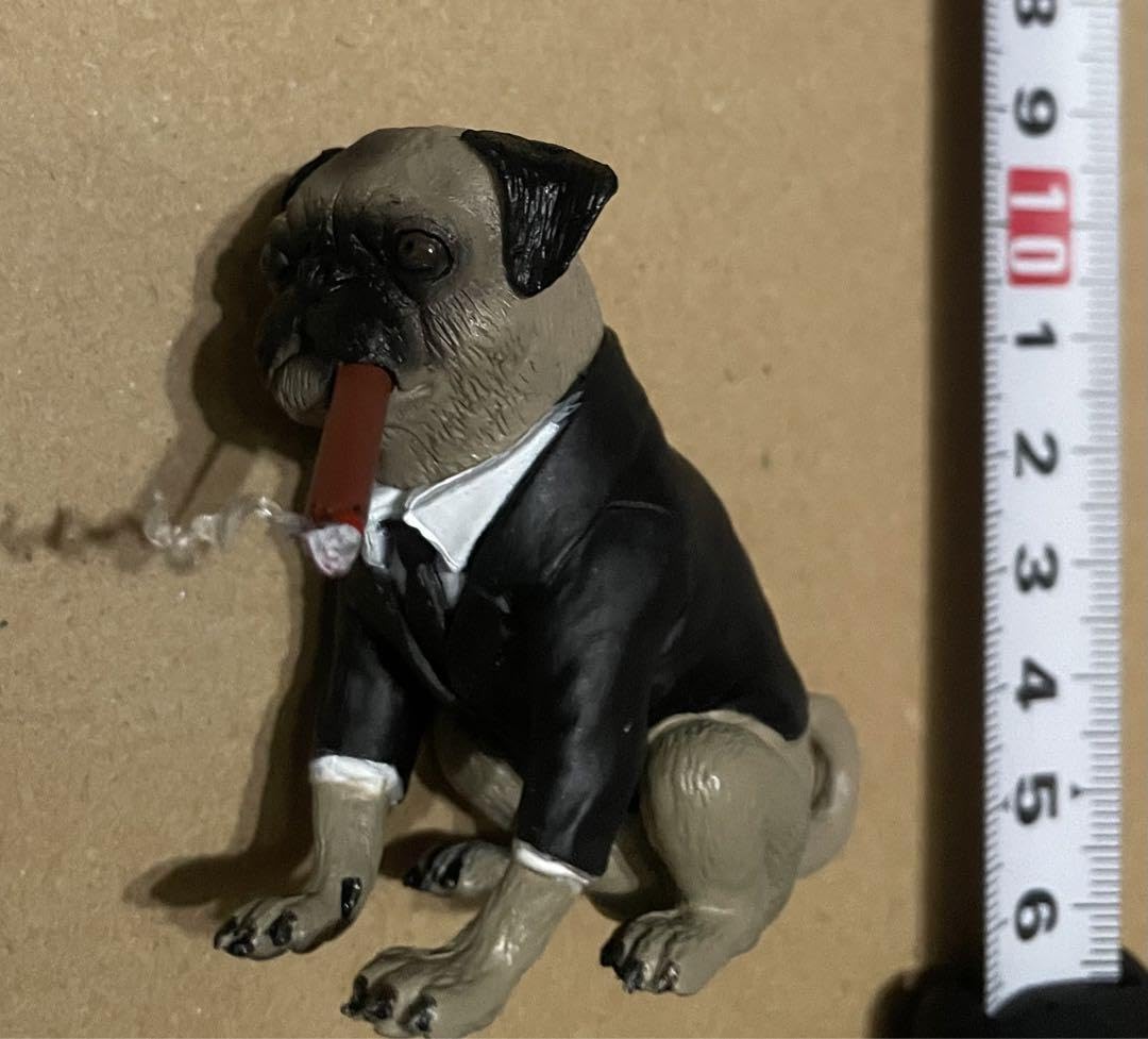 Amazon.co.jp: 海外限定 エージェント フランク 高さ6cm パグ犬