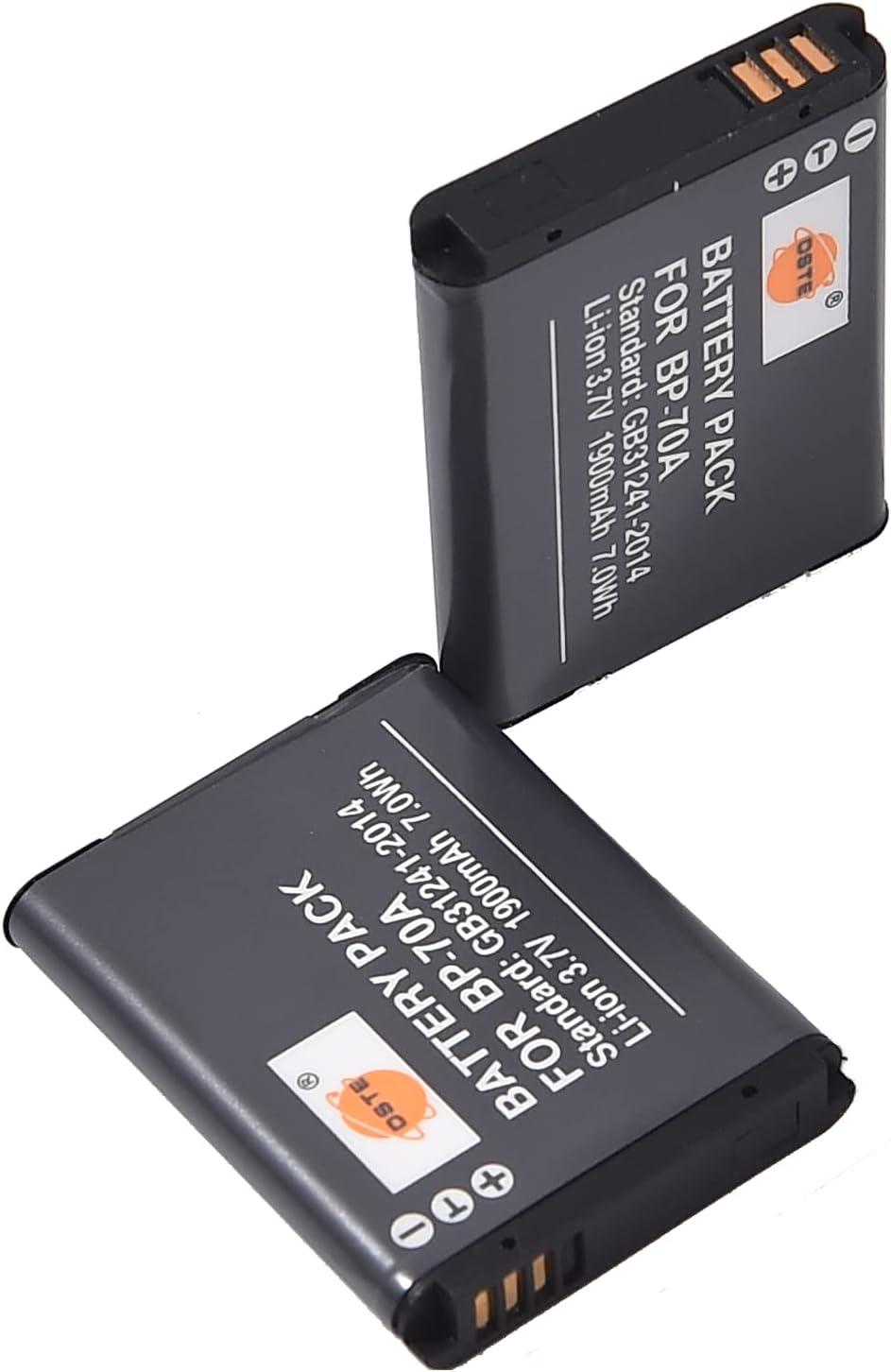 DSTE BP-70A BP70A Battery (2-pack) Compatible with Samsung ST65 ST66 ST67 ST70 ST72 ST76 ST80 ST90 ST95 ST100 ST700 ST6500 SL50 SL600 SL605 SL630 WB30F WB35F WB50F