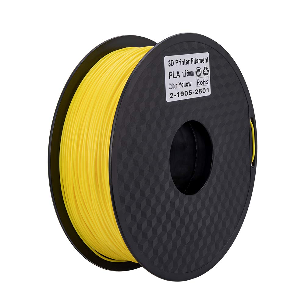 ComgrowPLA Filament 1.75mm 3D Printer Filament PLA for 3D Printer 1kg Spool (2.2lbs), Dimensional Accuracy of +/- 0.03mm PLA Yellow