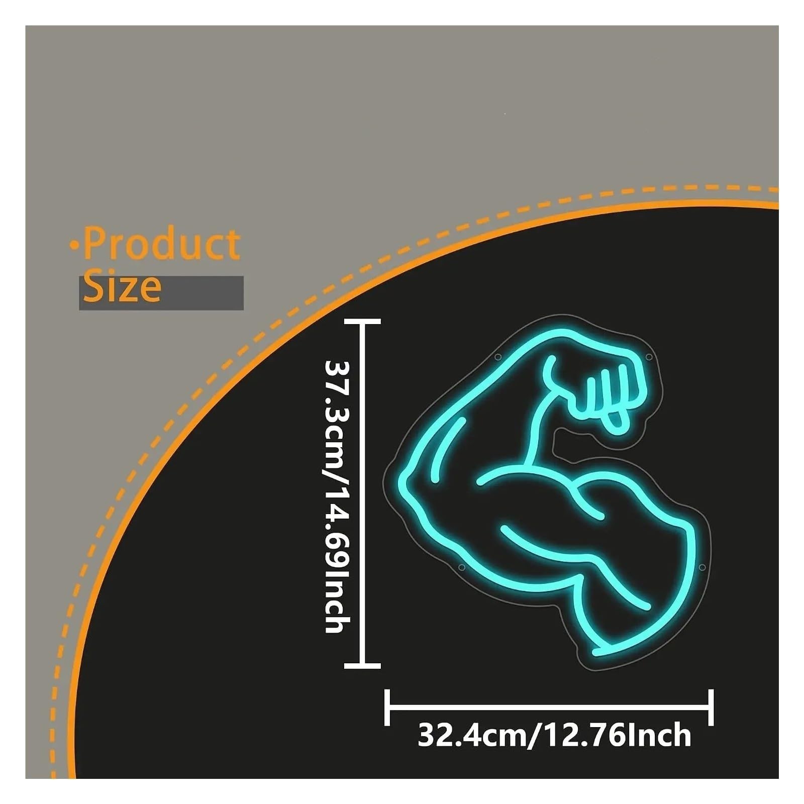 Decoración Lámparas Muscle Arm Fitness Letreros De Neón