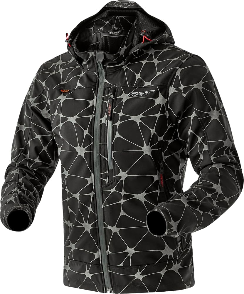 RST Havoc D30 Motorcycle Jacket – Reinforced Construction, CE Certified Armor, Road/Adventure Use (Black/Grey, Medium)