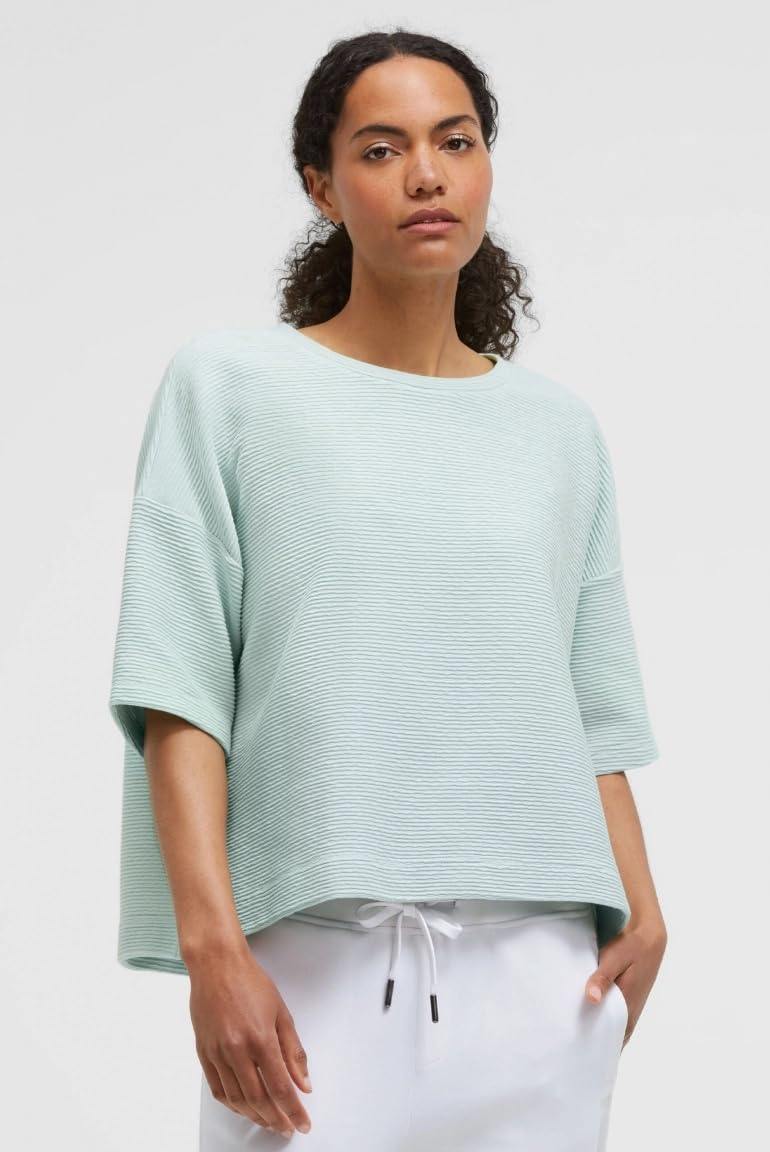 T-Sweat damski oversize, pastelowa limonka