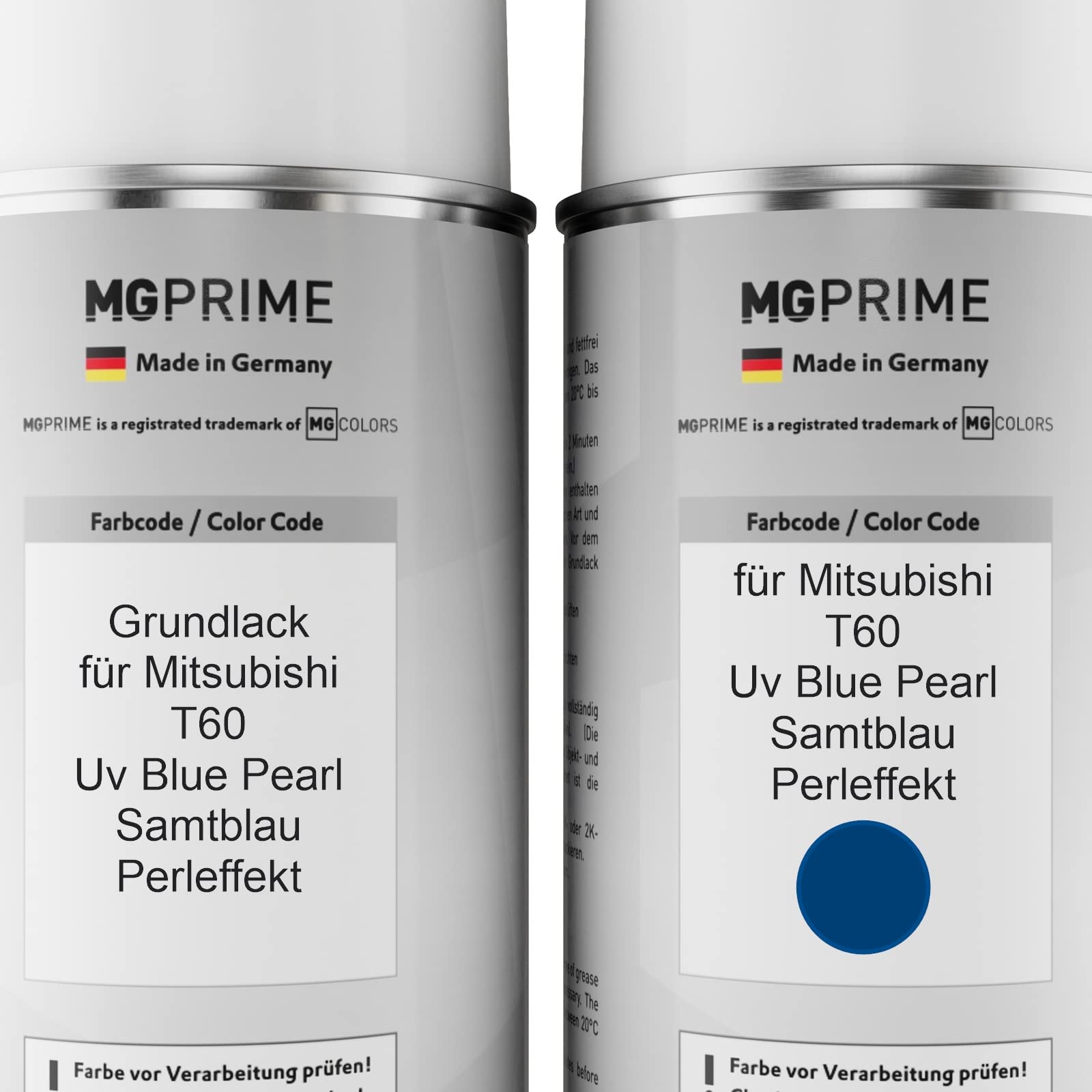 MG PRIME Vernice per auto Kit bombolette spray 2K per Mitsubishi T60 Uv Blue Pearl/Samtblau Perleffekt Vernice di fondo vernice di base 2 componenti vernice trasparente