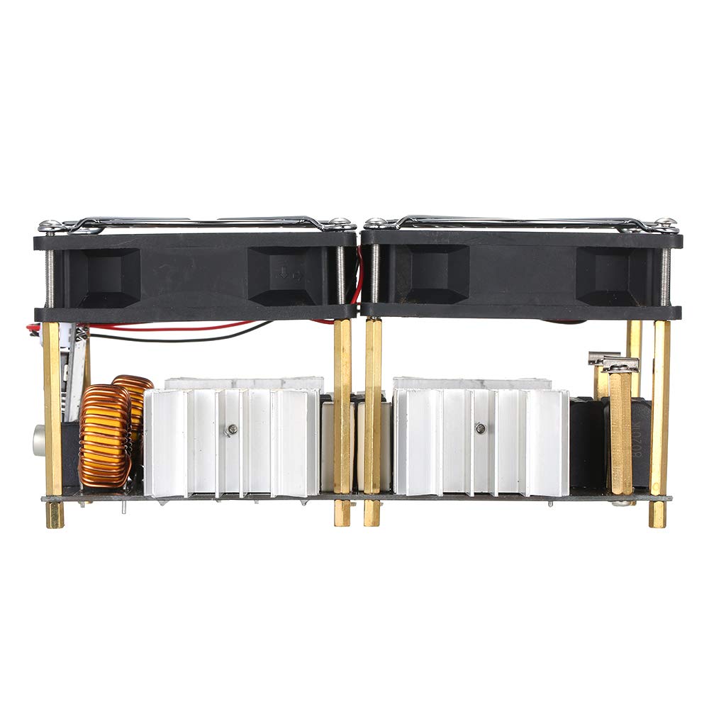 Induktionsheizplatine, 1800W 40A 12V-48V ZVS Hochfrequenz Induktionserwärmung Induktionsheizungsausschöpfermodul DIY Flyback Driver Heizung Gute Wärmeableitung mit Spulenzubehör Treiberheizung