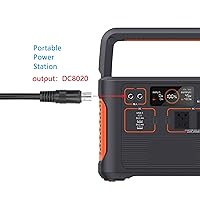 Vista 3 de GINTOOYUN 2 PCS DC8020 Conector Pigtail Cable, DC 8.0MM x 2.0MM Macho Enchufe a Cable Desnudo Cable de Alimentación de Extremo Abierto, 3.3 ft