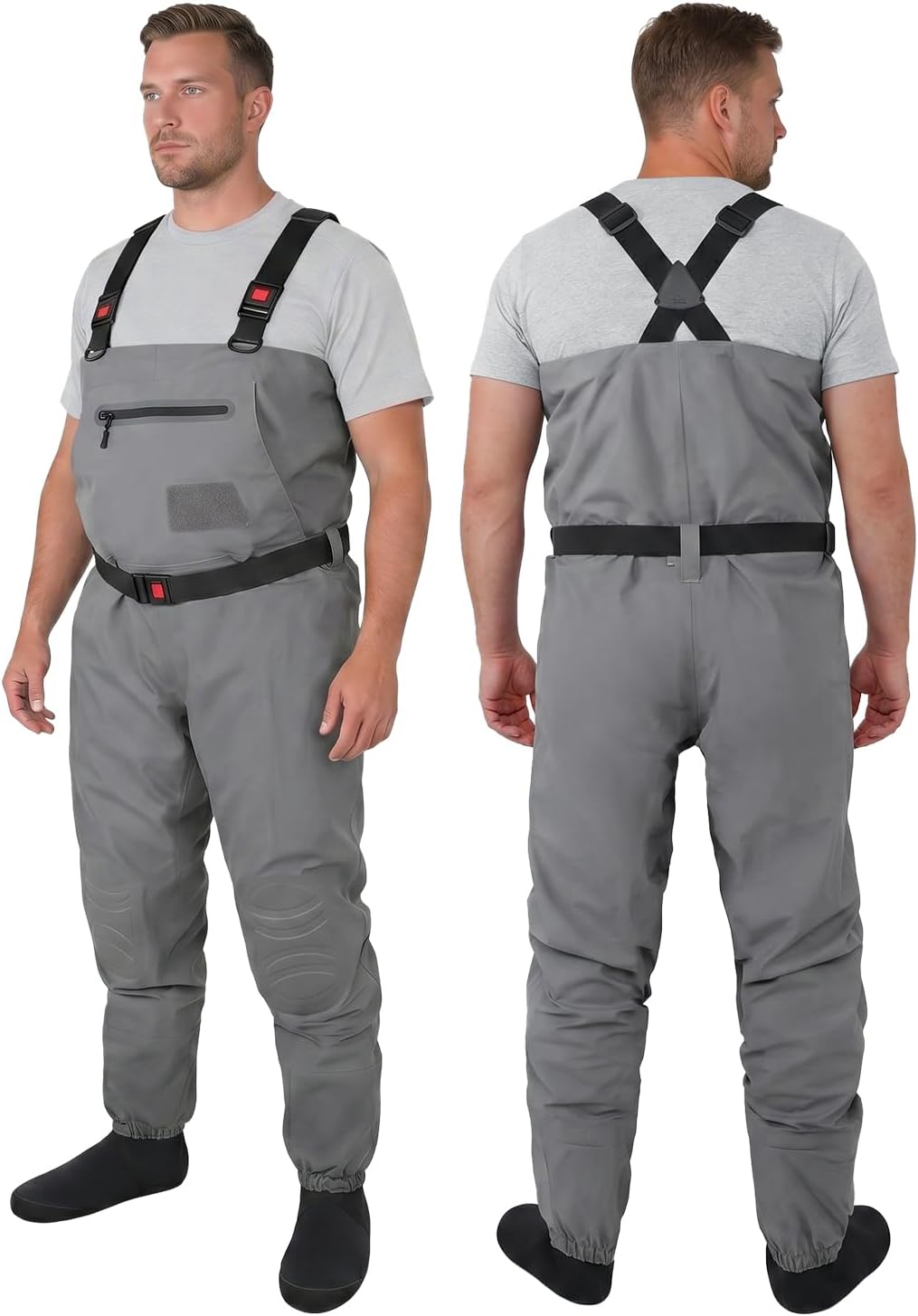Breathable Stockingfoot Waders for Men, Waterproof Fly Fishing Waders | Lightweight Chest Waders, Stocking Foot Waders for Women