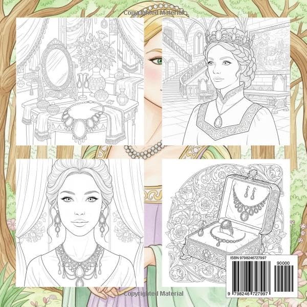 Jewels of Silent Grace: A Luxury Adult Coloring Book Inspired by Timeless Beauty image 3