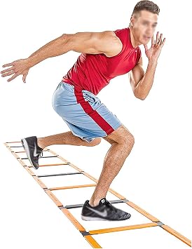 Agility Ladder 5M Fixed Agile Training Ladder, Kids/Adults Multi-Purpose Home Fitness Equipment, for Outdoor/Indoor Personal Training