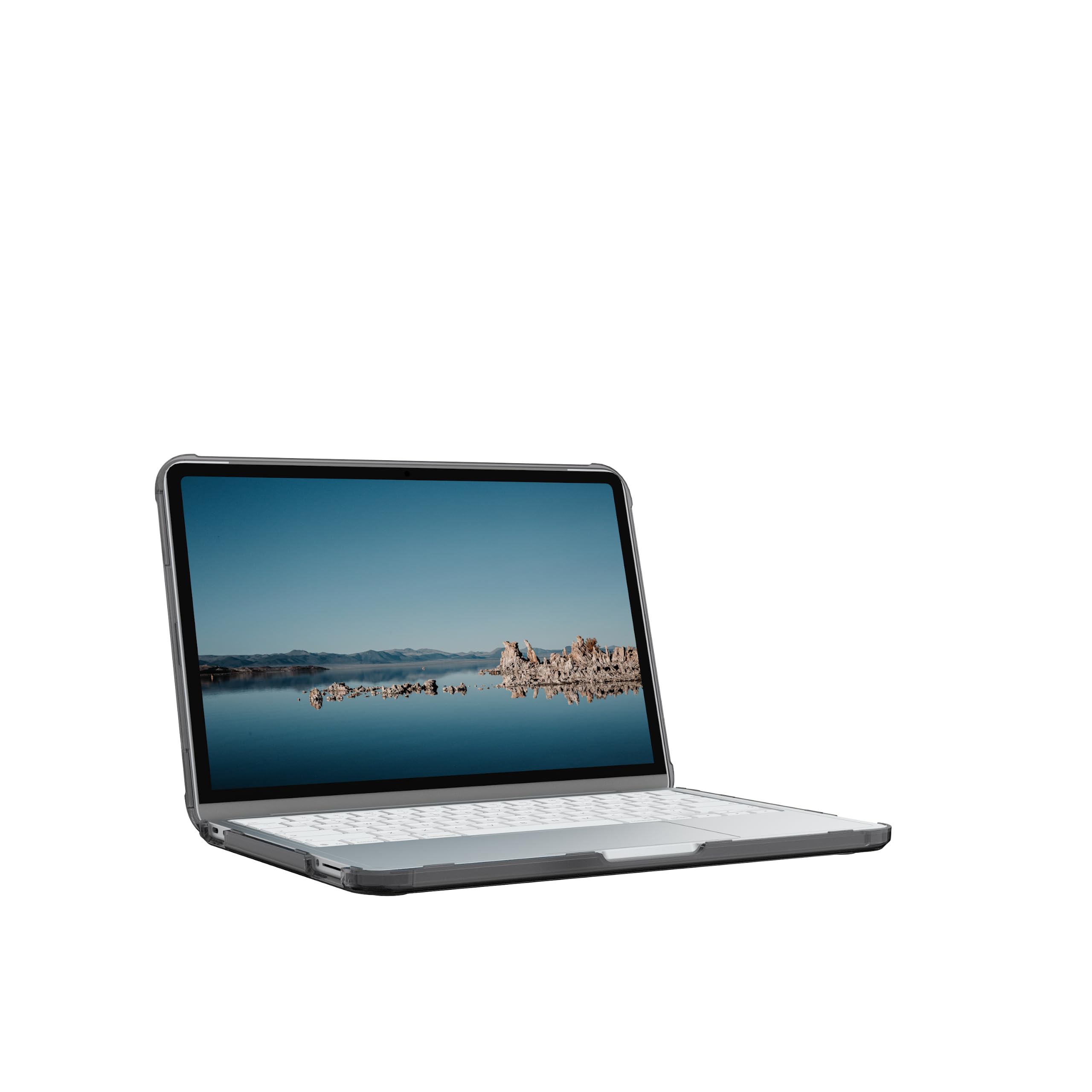 URBAN ARMOR GEAR Plyo Custodia per Apple MacBook Neo - Ice (trasparente) | Tutte le porte sono accessibili | Resistente alle cadute secondo gli standard militari statunitensi
