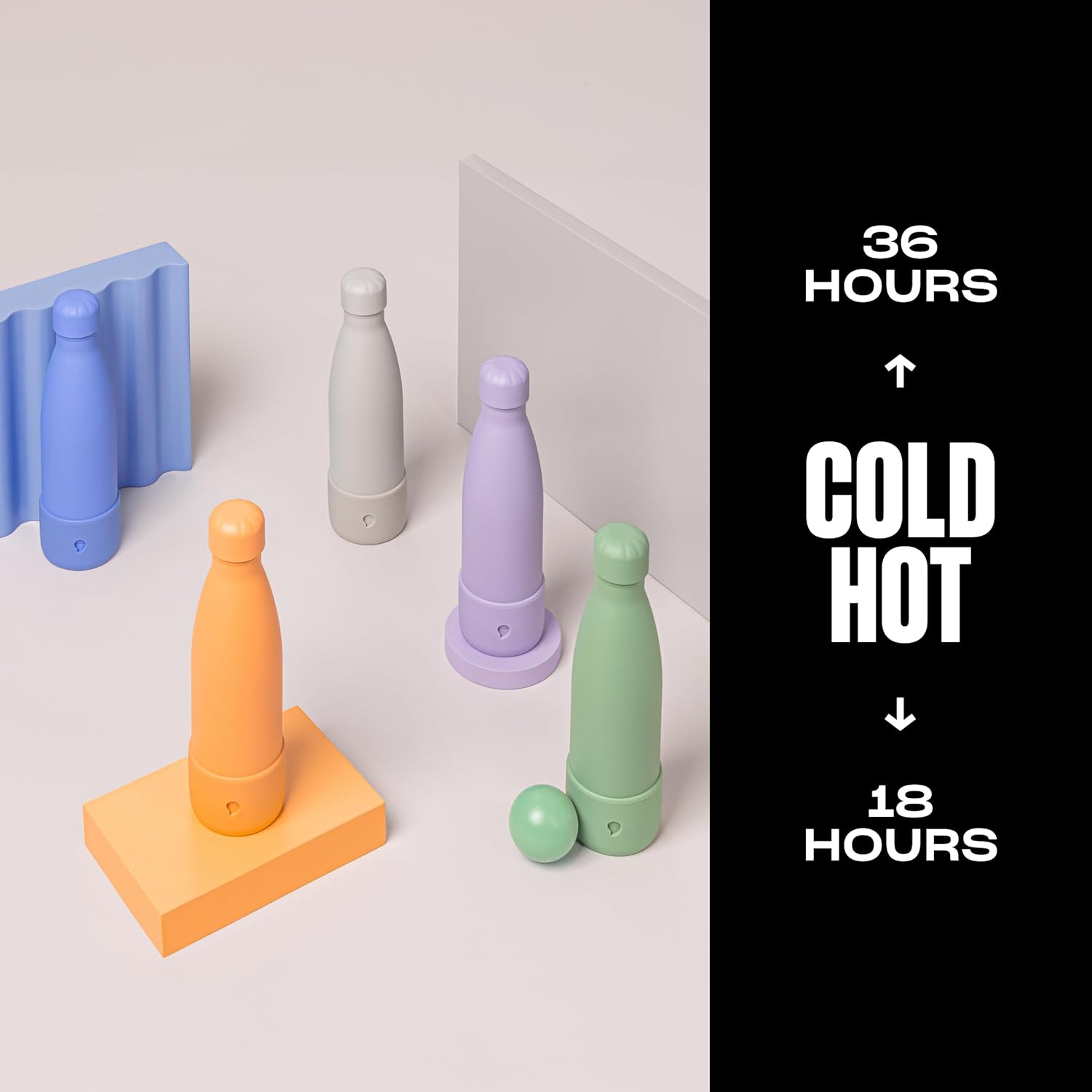 S'well Stainless Steel Water Bottle with Bumper, 17oz, Sunrise, Triple Layered Vacuum Insulated Containers Keeps Drinks Cold for 36 Hours and Hot for 18, BPA Free, Perfect for On the Go