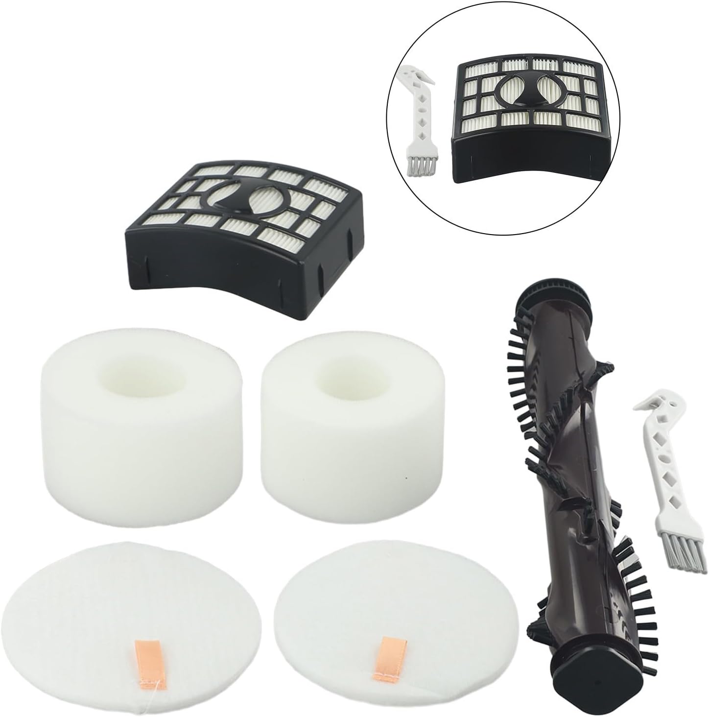 Vacuum Roller Brush Filter Attachment Set For Shark NV680 NV681 NV682 NV683 Replacement Part XHF680 XFF680 With Cleaning Brush Upright Vacuum Navigator Replacement Parts