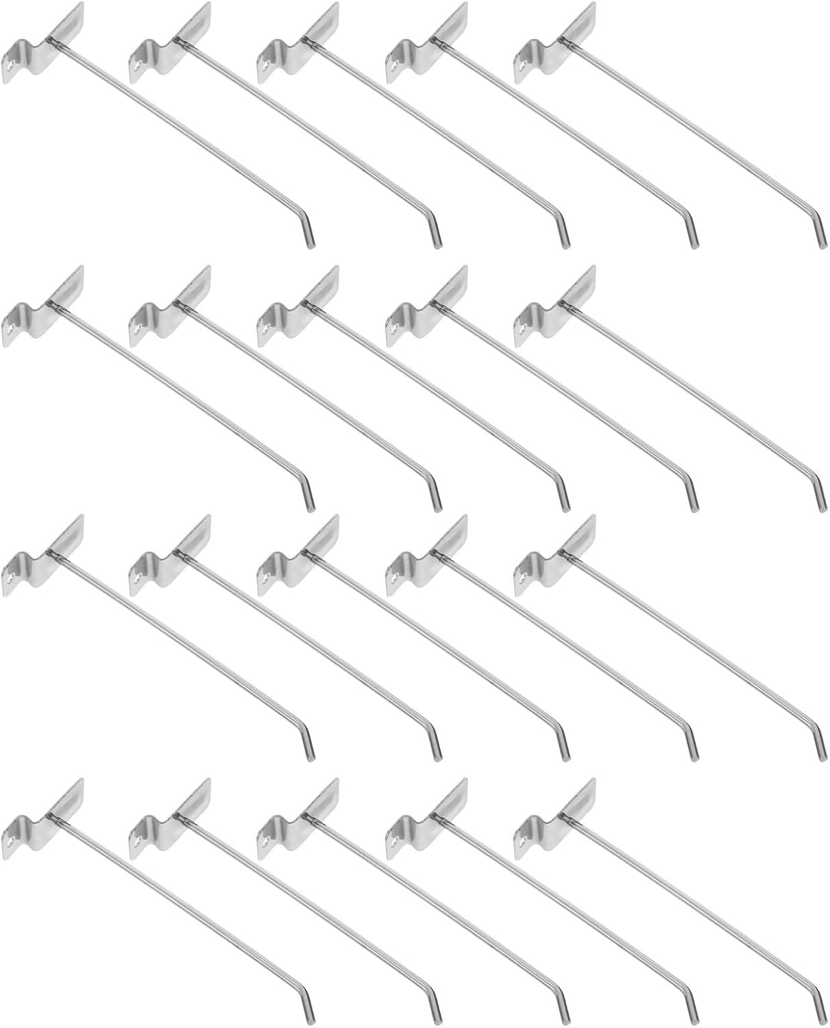 Yardwe 20pcs Metal Pegboard J Hooks Iron Storage Hooks for Garage