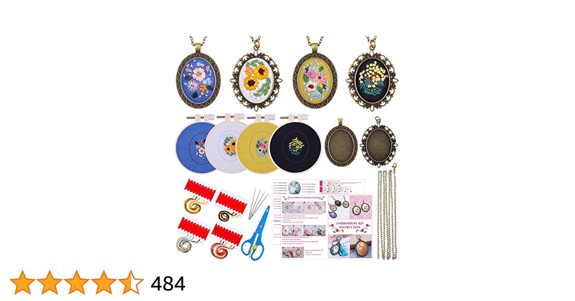 ヴィンテージ刺繍クロス＆ハンドメイド刺繍·͜· ♡ Amazon | SUPECENT 刺繍キット 初心者向け クロスステッチ刺繍