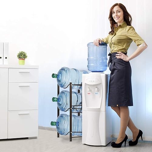 Miniatura 2 de Soporte para botellas de agua de 5 galones, estante para jarra de agua de 4 niveles, estante enfriador de agua para botellas de agua de 5 galones,