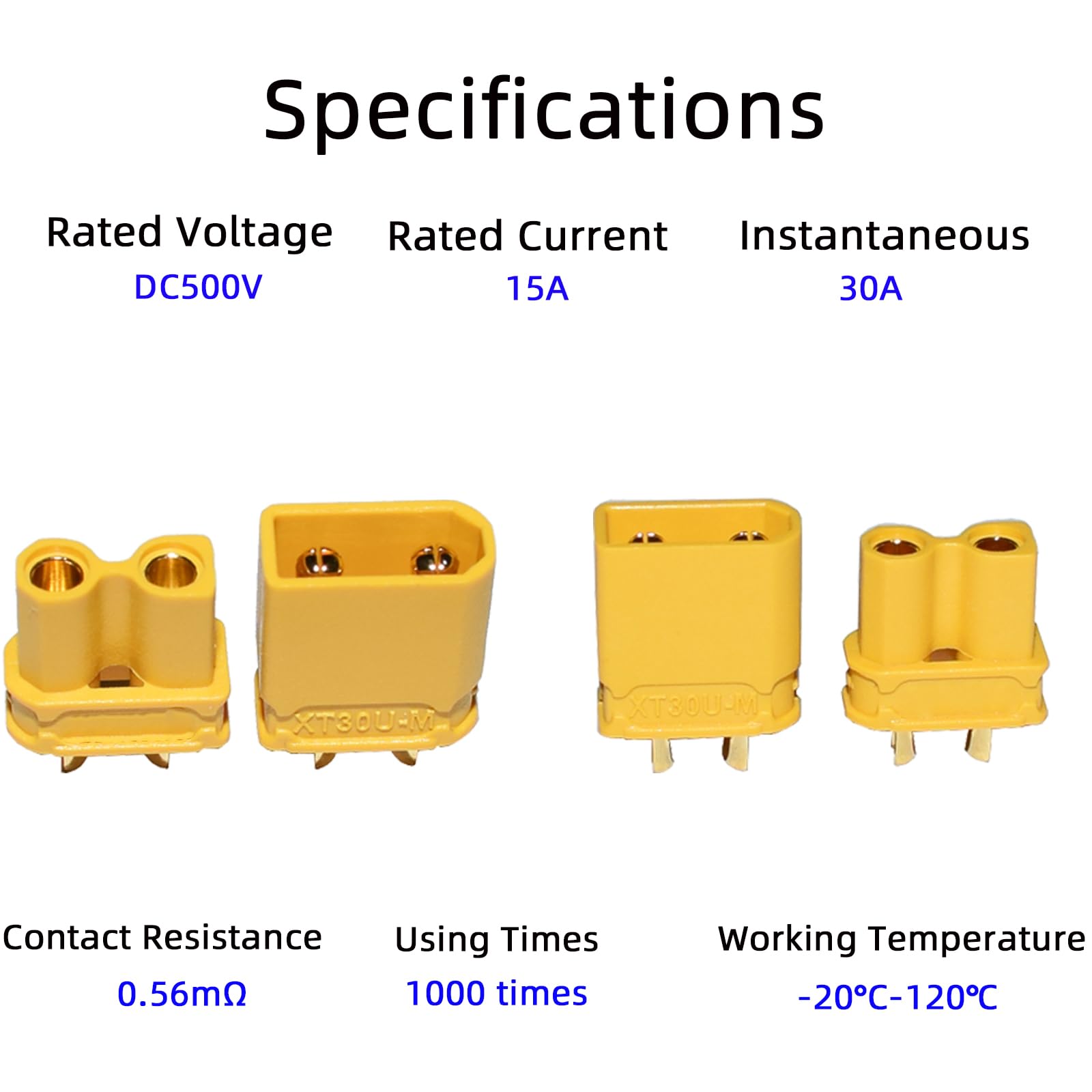 15 Paires De 30 Pièces, Connecteur à Courant élevé Pour Batterie RC Lipo, Adaptateur XT30 Mâle Femelle, Fiche Ronde Femelle XT30, 60 Pcs Tube Thermoretractable 210672019