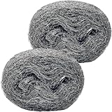 2Pack Steel Wool Pads for Mice Control, Fill Fabric DIY Kit, Coarse Wire Mesh Roll Hole Filler for Mouse, Hardware Cloth Gap Blocker for Holes/Wall Cracks/Pipeline/Siding/Vents in Garden House (13FT)