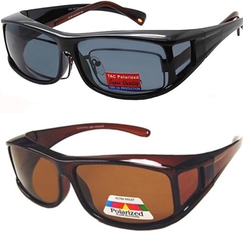 2 pares de lentes de sol polarizados para usar sobre lentes de lectura