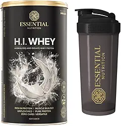 H.I Whey Protein Isolado/Hidrolisado - Essential Nutrition + Coqueteleira
