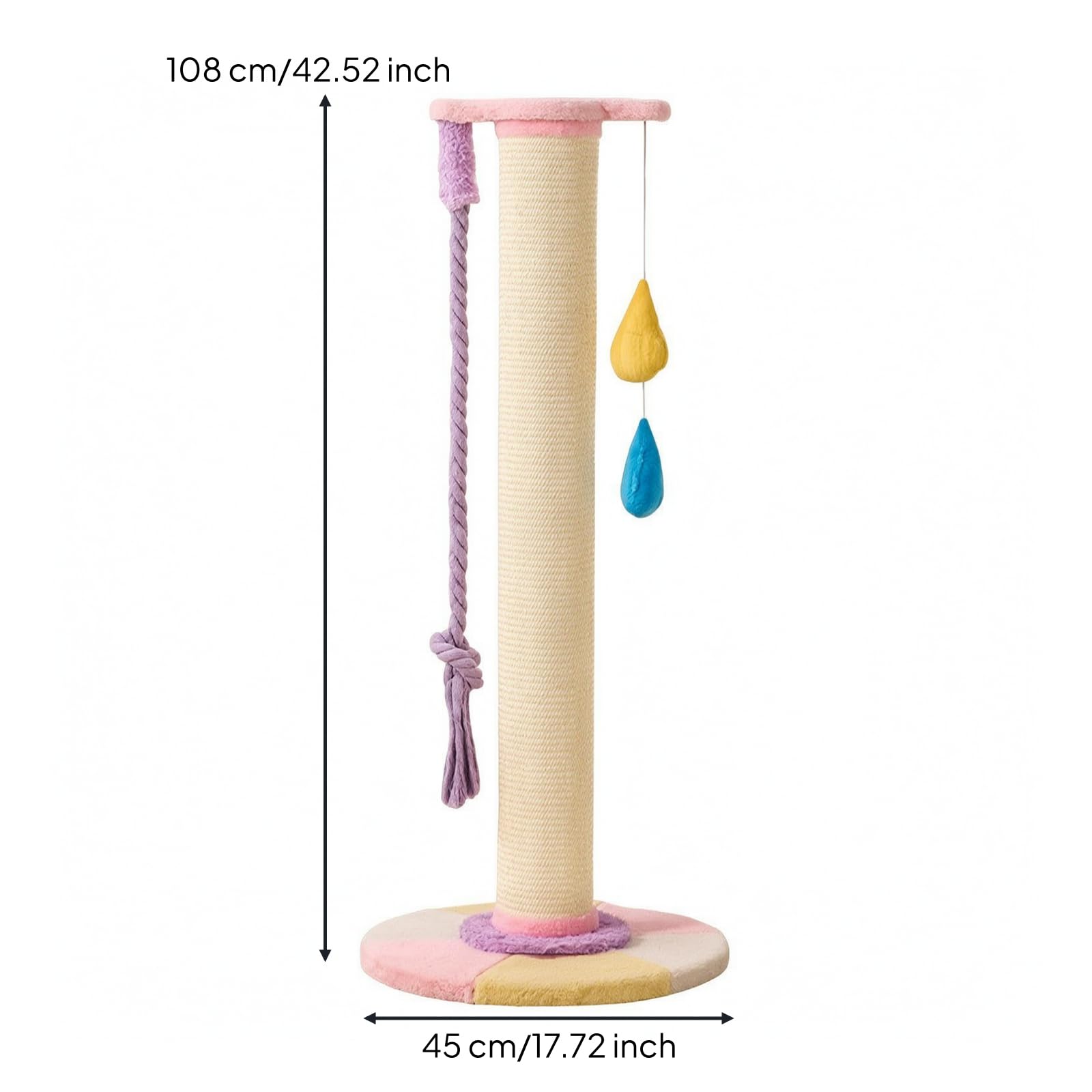 Colcolo Griffoir Vertical Gain Place | Hauteur 108 Cm, Antidérapant, Arbre, pr Intérieur, Rose