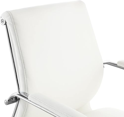 Miniatura 9 de Office Star Silla de oficina ajustable Antimicrobial Manager con base cromada, respaldo medio, tela de nieve Dillon