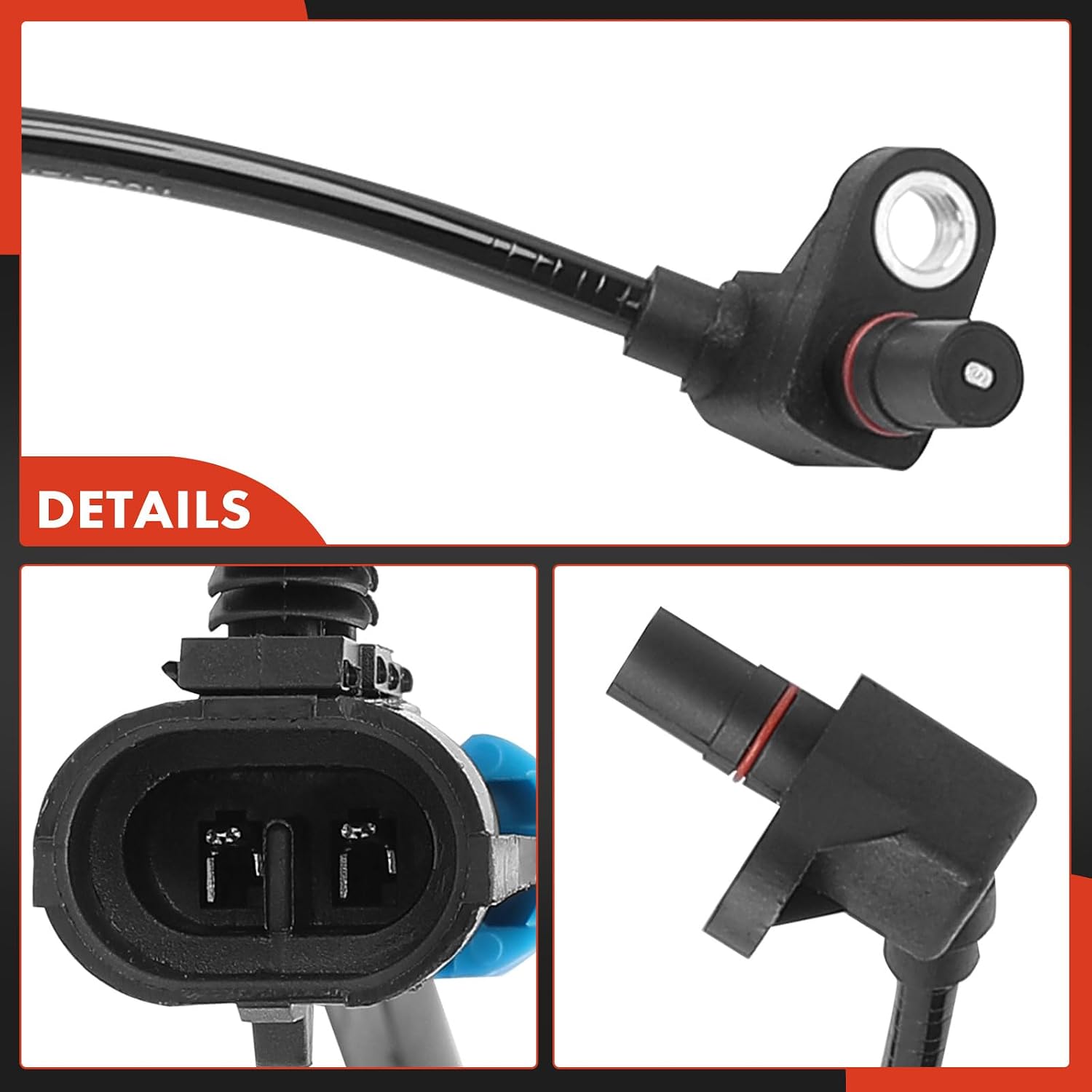 A-Premium 2PC Set Front ABS Wheel Speed Sensor Compatible with GMC & Chevy - Yukon K1500 K2500 Suburban K2500 K3500, 1995-2000 - Front Driver and Passenger Side