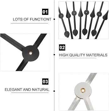 Veemoon Clock Hands Replacement Kit Precision Wall Clock Pointer Set with 4 Long and 4 Short Hands Easy Fit Diy Repair Parts for Home Decoration and Quartz Wall Projects