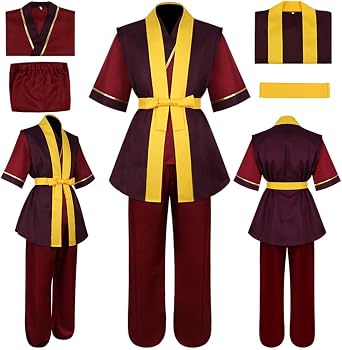 Men Costume Uniform Adult Outfit Halloween Red Suit