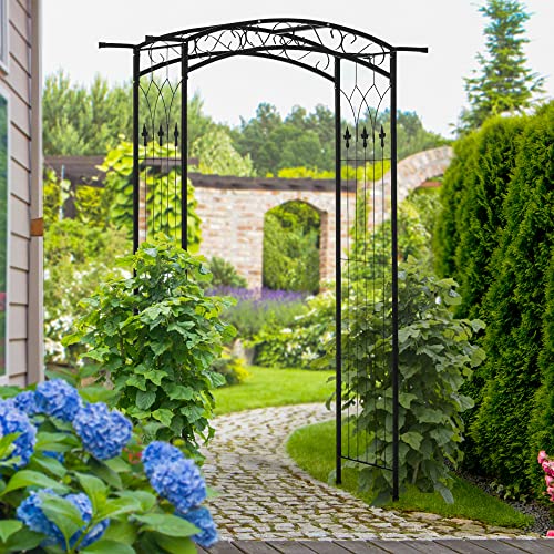 Outsunny 7Ft Outdoor Garden Arbor, Wedding Arch For Ceremony, Trellis With Scrollwork Design, Ideal For Climbing Vines And Plants #TOP1