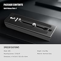 Vista 7 de Neewer 501PL - Placa de liberación rápida con cabezal fluido de trípode, placa de montaje de cámara con tornillos de 1/4 y 3/8 pulgadas, pin anti