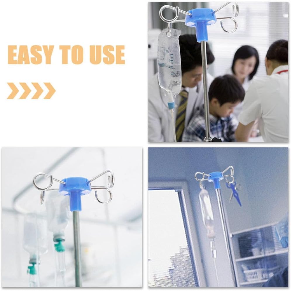 3pcs Vertical Rack Hangers Hooks for Hospital and to Install Stand Accessories Lightweight and Drip