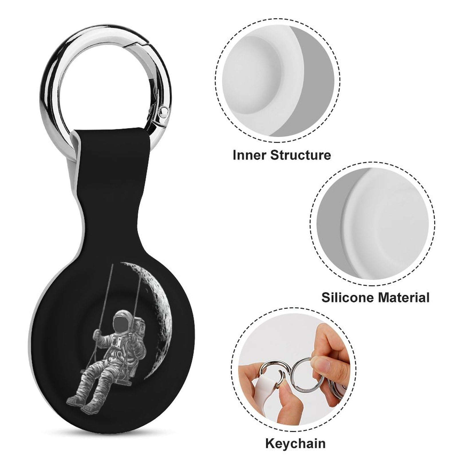 Moon Swing Kompatibel mit Airtag GPS-Hüllen, 2 Stück