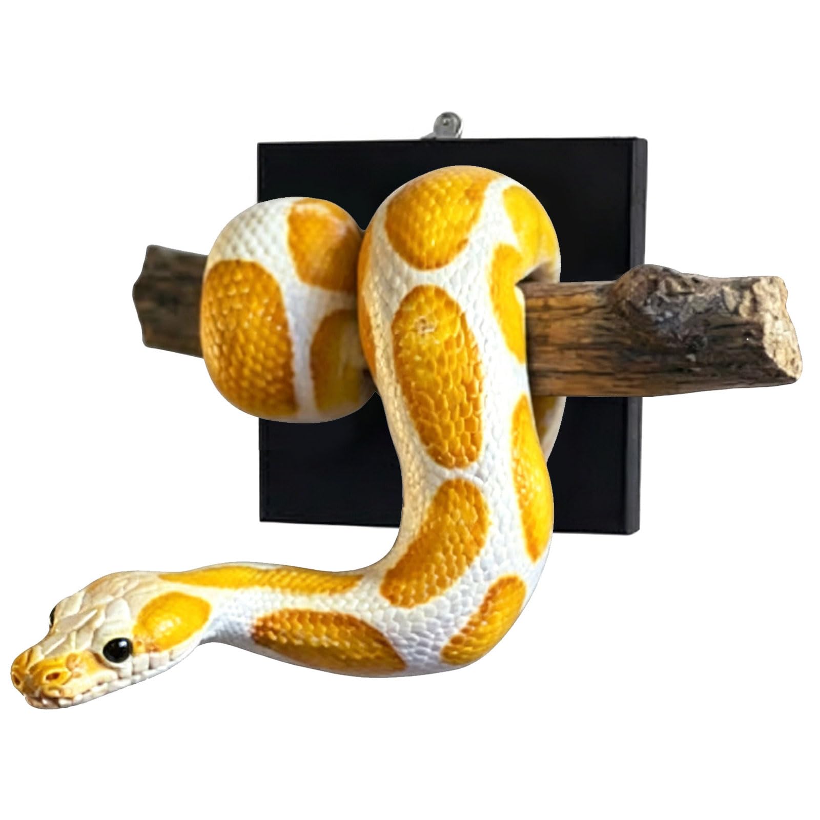 Xjdzineq Snake Wall Sculpture Shatterproof Resin Snake Figurine Wall Ornament for Living Room Bedroom Offices Decoration Elegant Sculpture