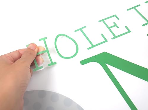 Miniatura 6 de Calcomanías de fondo de cumpleaños con agujero en uno, letreros de patio de golf para fiesta de cumpleaños al aire libre, calcomanías de pared con