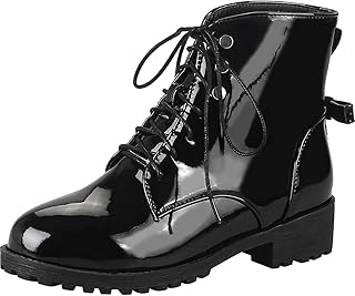 Amazon Fr Bottes Vernis Noir