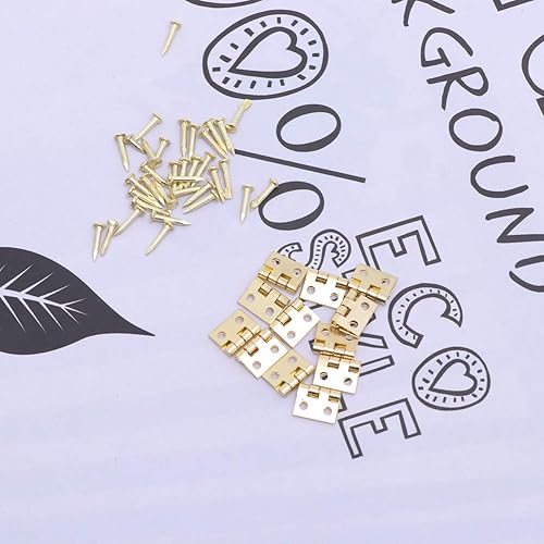 Miniatura 7 de NUOBESTY Bisagras de armario con 48 tornillos para muebles en miniatura de casa de muñecas 112, 12 piezas