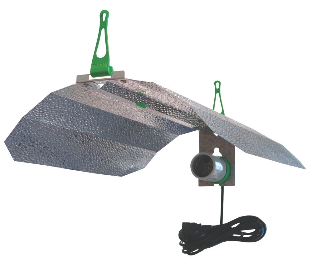 Lumii Maxii Hydroponic Grow Tent Light Reflector Kit Shade With 2 Hooks & 4m HID Cord Set