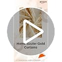 Image of Home Sizzler 2 Pieces Bloom Line Grommet Eyelet Polyester Long Door Curtains - 9 Feet, Gold