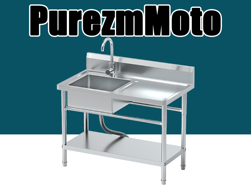 PurezmMoto Utility Sink Freestanding Single Bowl Laundry Sink with
