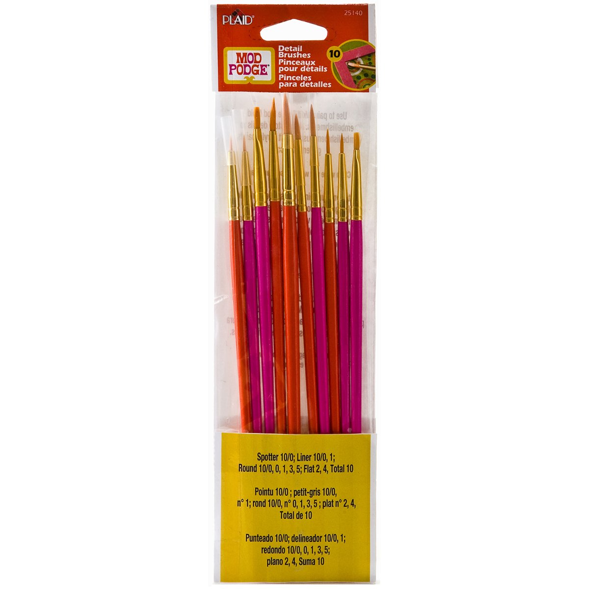 Mod Podge Brush Set, (10-Piece), Count