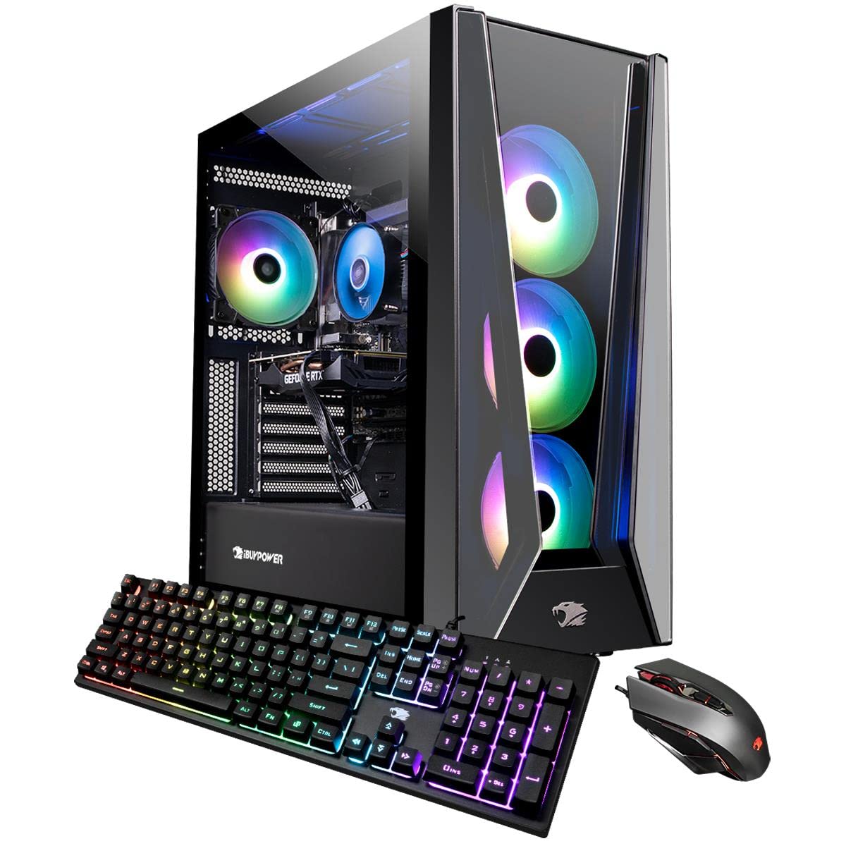 iBUYPOWER Pro Gaming PC Desktop Trace 5 MR 178i (Intel i7-11700F 2.5GHz, NVIDIA GeForce RTX 2060 6GB, 16GB DDR4 RAM, 480GB SSD, 1TB HDD, WiFi Ready, Windows 11 Home)