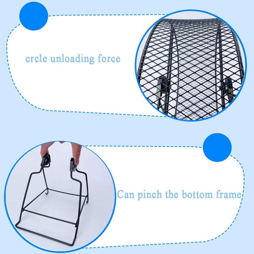 Rueda de Correr silenciosa de Metal, Rueda para Correr de hámster doméstico para roedores con Soporte de Juguete para Correr, para hámster, jerbo, Animales pequeños, Ejercicio-Blue