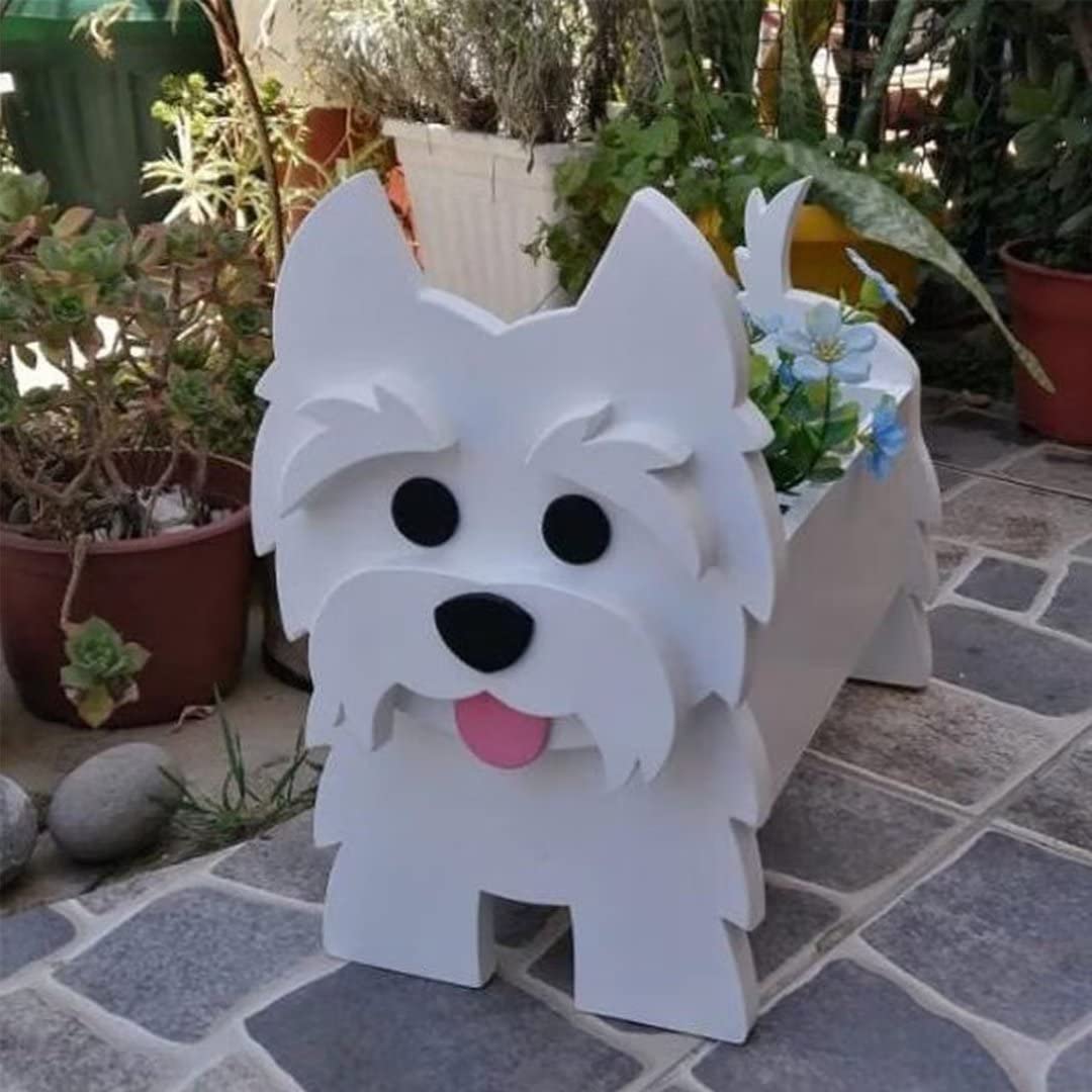 EIMOPE Cute Flower Pot Dog Planter, Garden Flower Planters Animal Shaped Flower Pot, Dog Plant Pots For Garden Flower Cactus Air Plants, Home Decor Gift — image 1