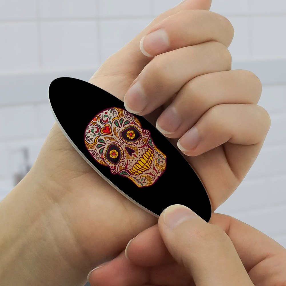 Skull Day of the Dead Southwestern Double-Sided Oval Nail File Emery Board Set 4 Pack
