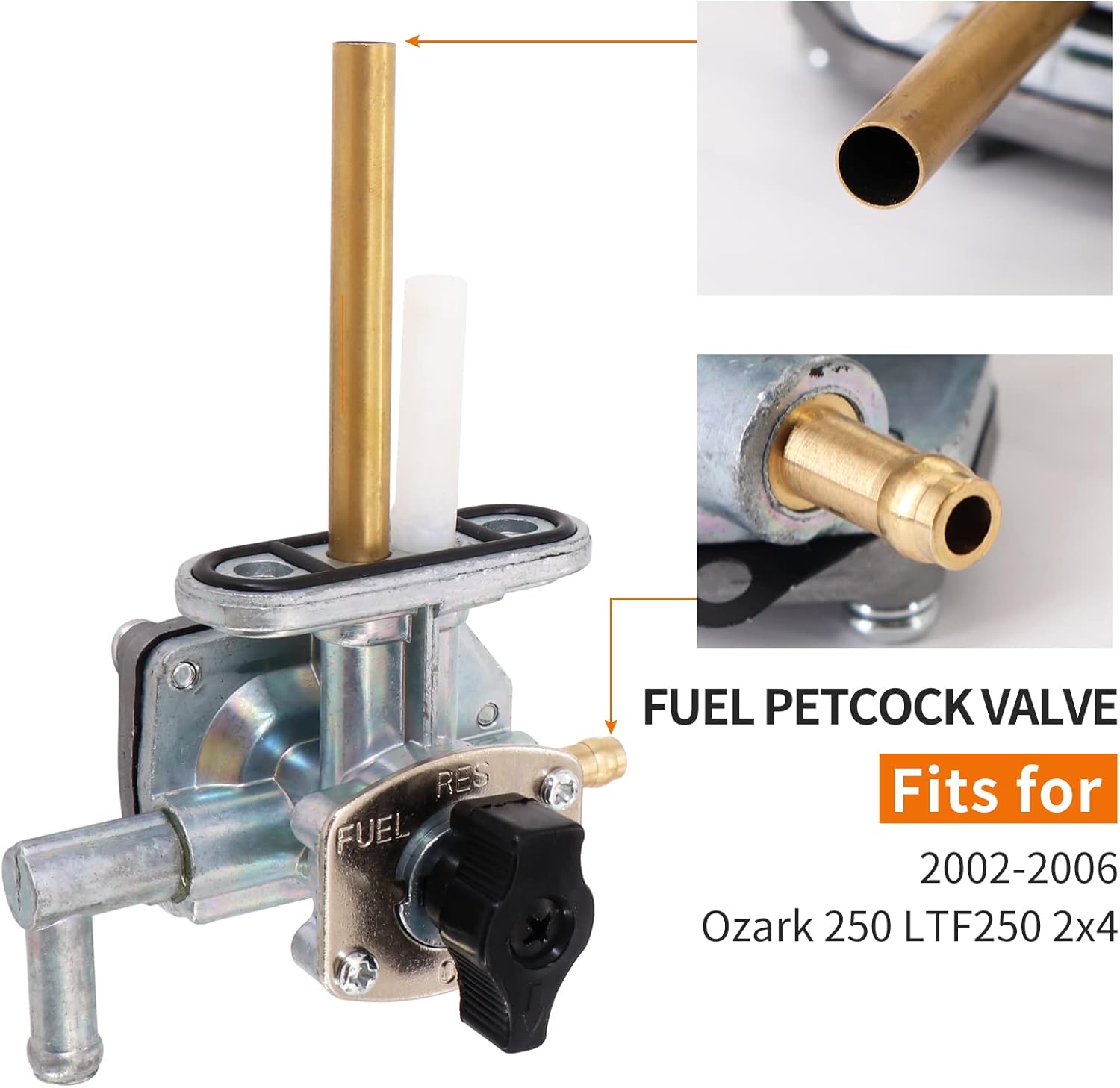Fuel Petcock Valve Prime/Reserve Vacuum 44300-05G01 Fits for 2002-2006 Suzuki Ozark 250 LTF250 2x4