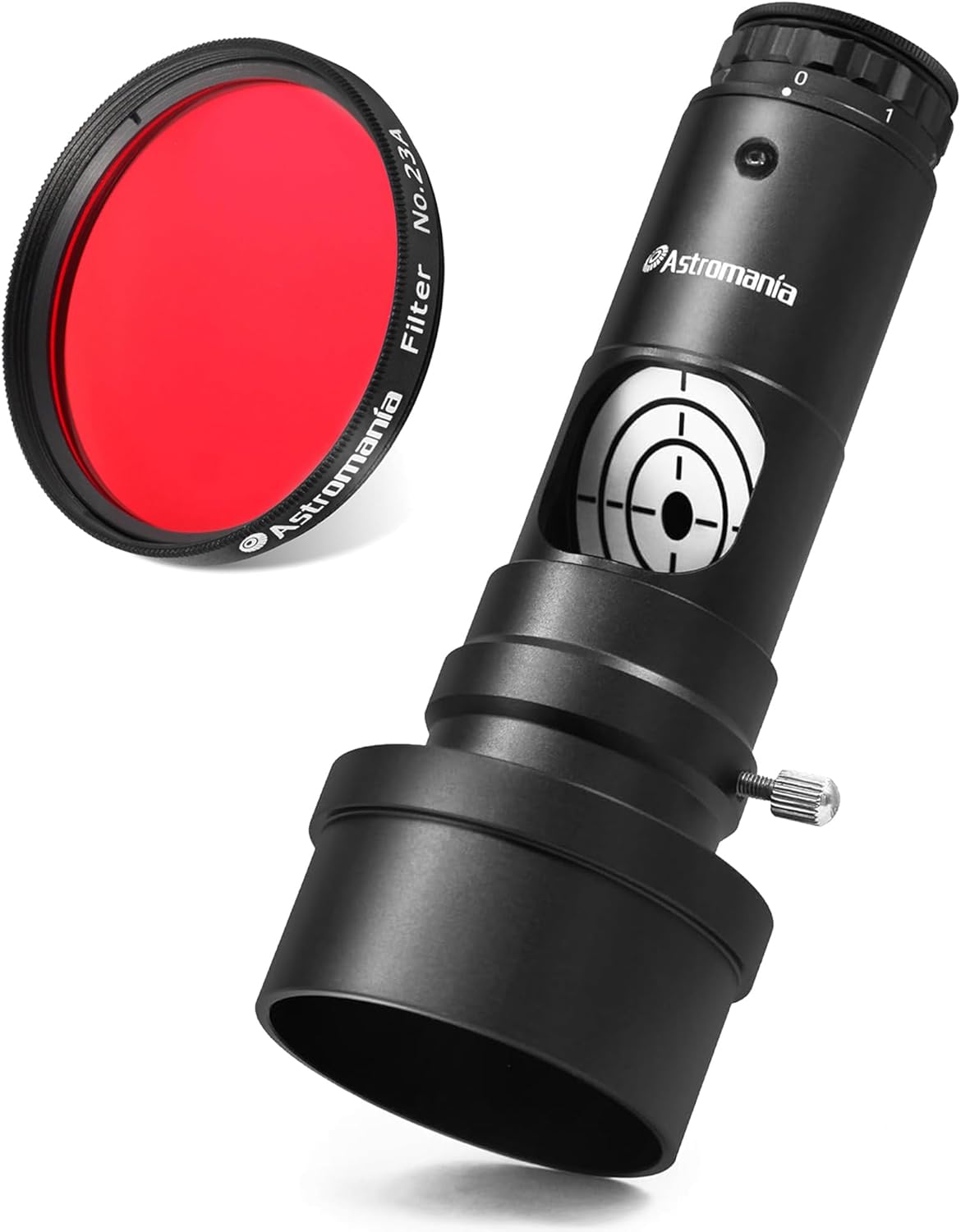Astromania 2" Color/Planetary Filter for Telescope - #23A Light Red - Bundle with - 1.25 Inch Laser Collimator with 2 Inch Adapter