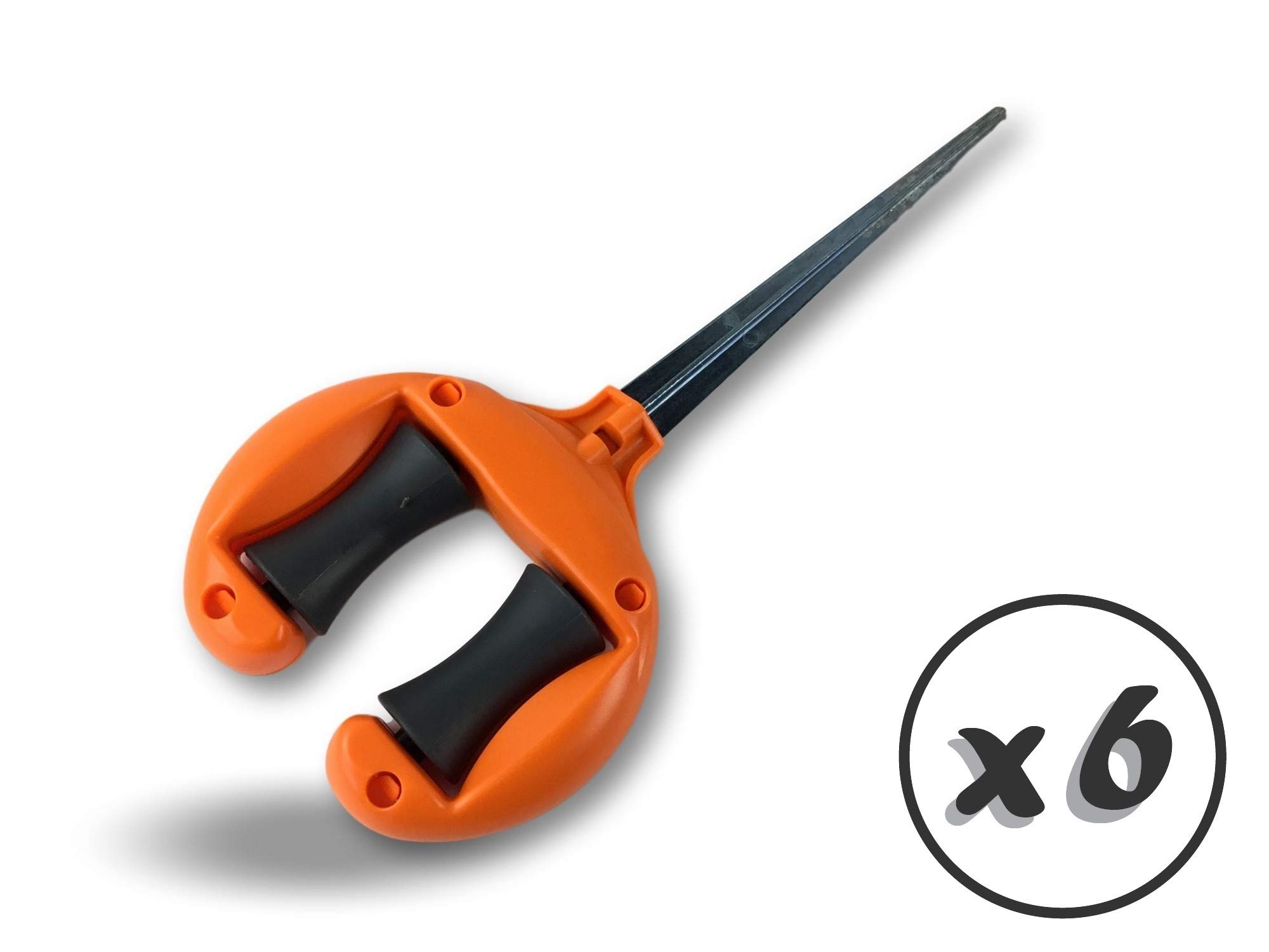 Prowadnica węża ogrodowego z PCW | Zestaw 6 | 2 boczne rolki | metalowa końcówka 15 cm | Długość całkowita 26 cm | Solidny i wytrzymały | Stop do węży ogrodowych, które zaciskają lub zakleszczają | JGUIDx6